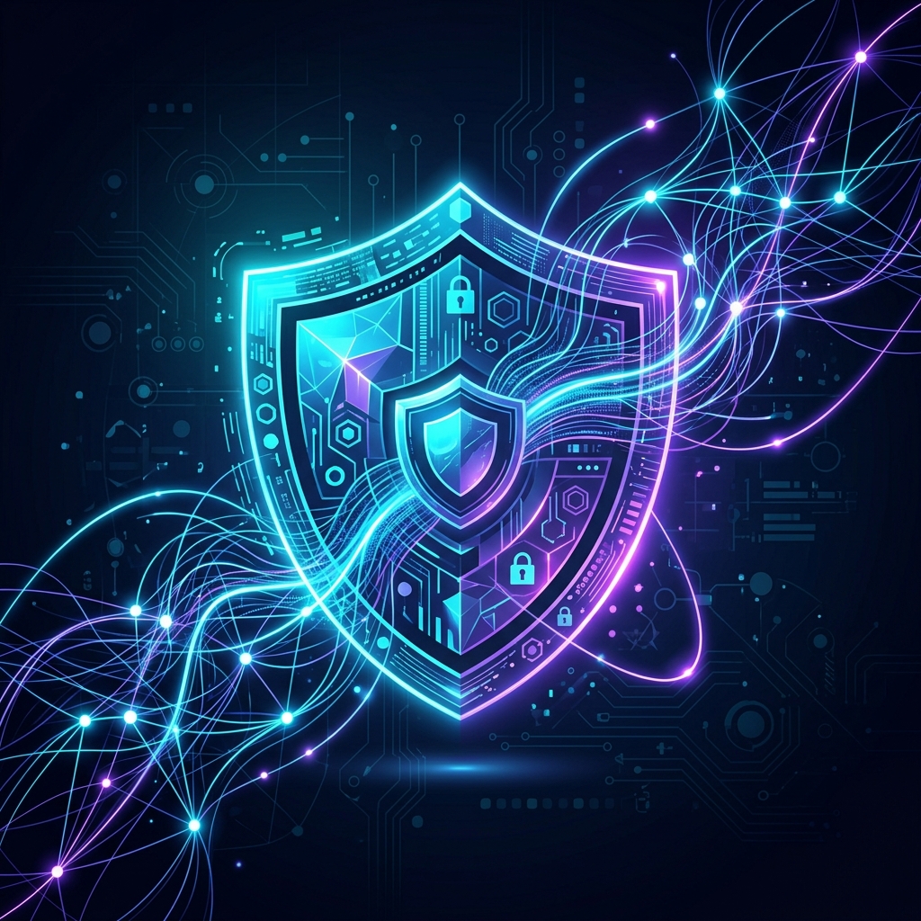 Cybersecurity & AI illustration